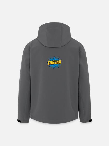 Comic-Style Dugout Schlagtext - Recycelte Männer Softshell-Jacke von Stanley/Stella - Schwarz