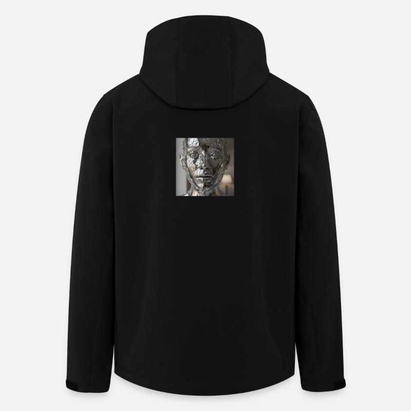Facettierte Körperskulptur - Recycelte Männer Softshell-Jacke von Stanley/Stella - Schwarz