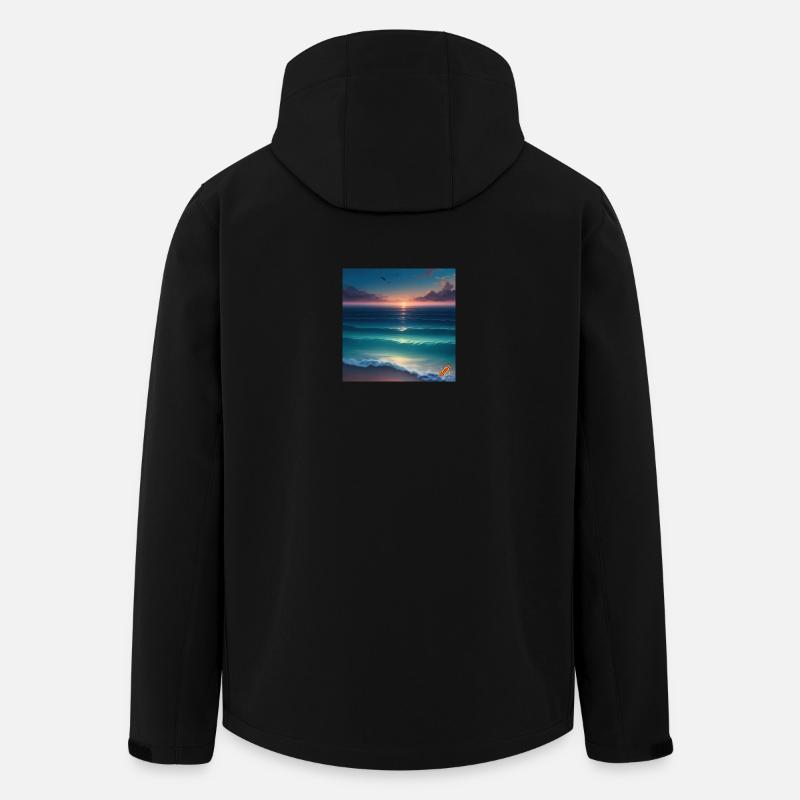Atlantic Sunset over the Tranquil Sea - Men’s Recycled Softshell Jacket by Stanley/Stella - black