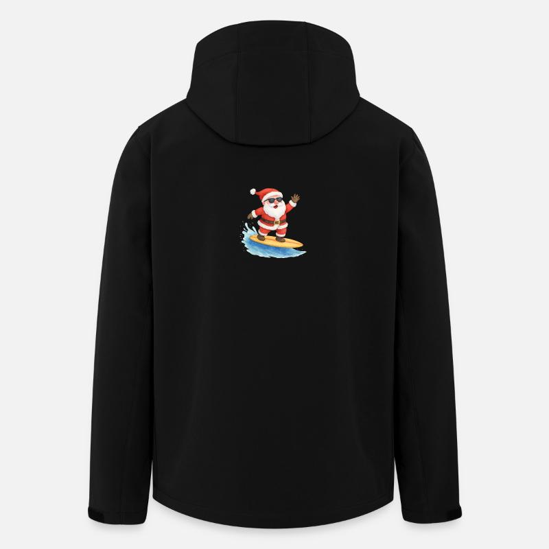 Cool Santa Surfer Christmas Design - Recycelte Männer Softshell-Jacke von Stanley/Stella - Schwarz
