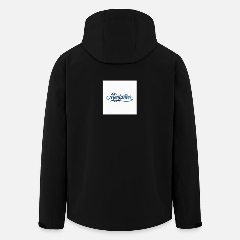 Montpellier Handlettering Design - Recycelte Männer Softshell-Jacke von Stanley/Stella - Schwarz