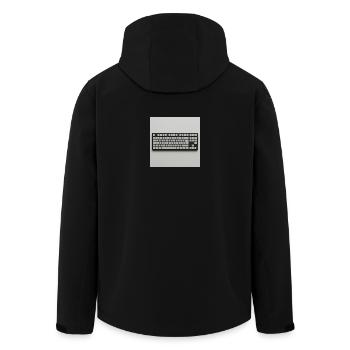 Minimalist Tastatur  - Recycelte Männer Softshell-Jacke von Stanley/Stella - Schwarz - Hinten - AI Model Male 185 light (185cm)