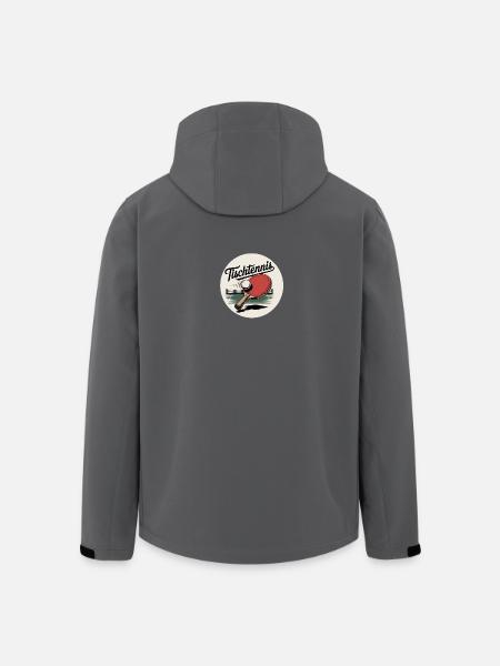 Table Tennis Retro Racket - Men’s Recycled Softshell Jacket by Stanley/Stella - black