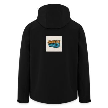 Graffitix Wave Graffiti Logo - Veste softshell homme en polyester recyclé Stanley/Stella - noir - Dos - AI Model Male 185 light (185cm)