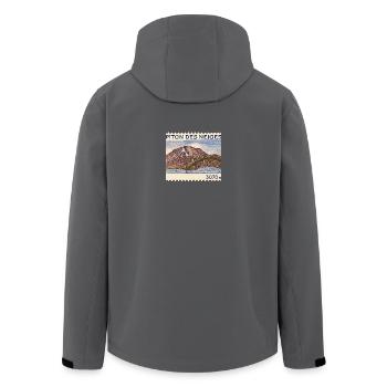Piton des Neiges Stamp - Men’s Recycled Softshell Jacket by Stanley/Stella - anthracite - Back - AI Model Male 185 light (185cm)