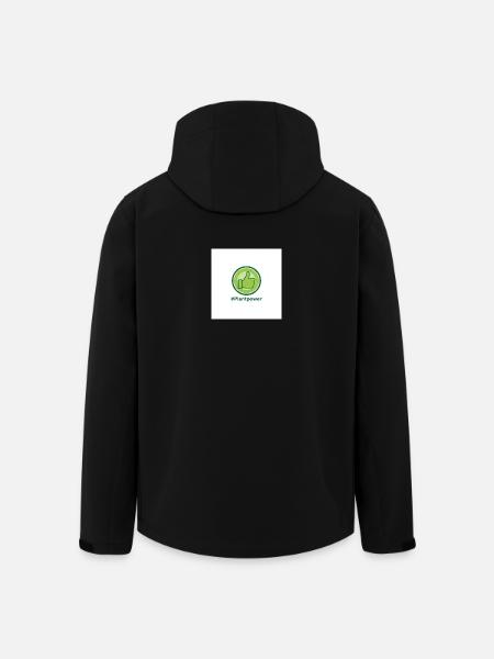 Plantpower Green Thumb Logo - Men’s Recycled Softshell Jacket by Stanley/Stella - black
