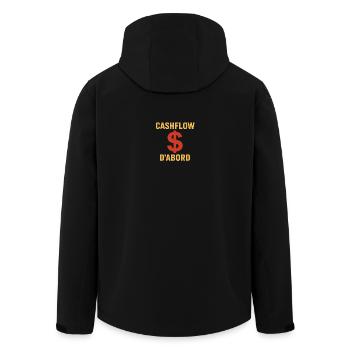 Cashflow first – Investor Priority - Men’s Recycled Softshell Jacket by Stanley/Stella - black - Back - AI Model Male 185 light (185cm)