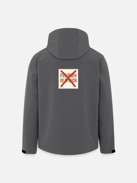 Liberté d’expression - Veste softshell homme en polyester recyclé Stanley/Stella - noir