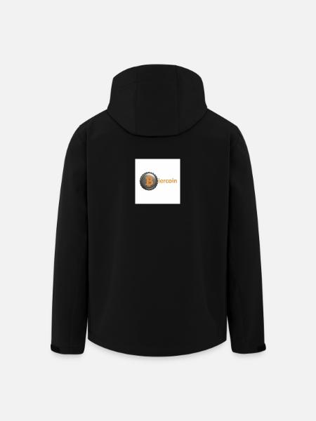 BierCoin Bitcoin Logo - Men’s Recycled Softshell Jacket by Stanley/Stella - black