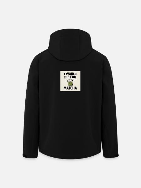 Je mourrais pour le Matcha - Veste softshell homme en polyester recyclé Stanley/Stella - noir