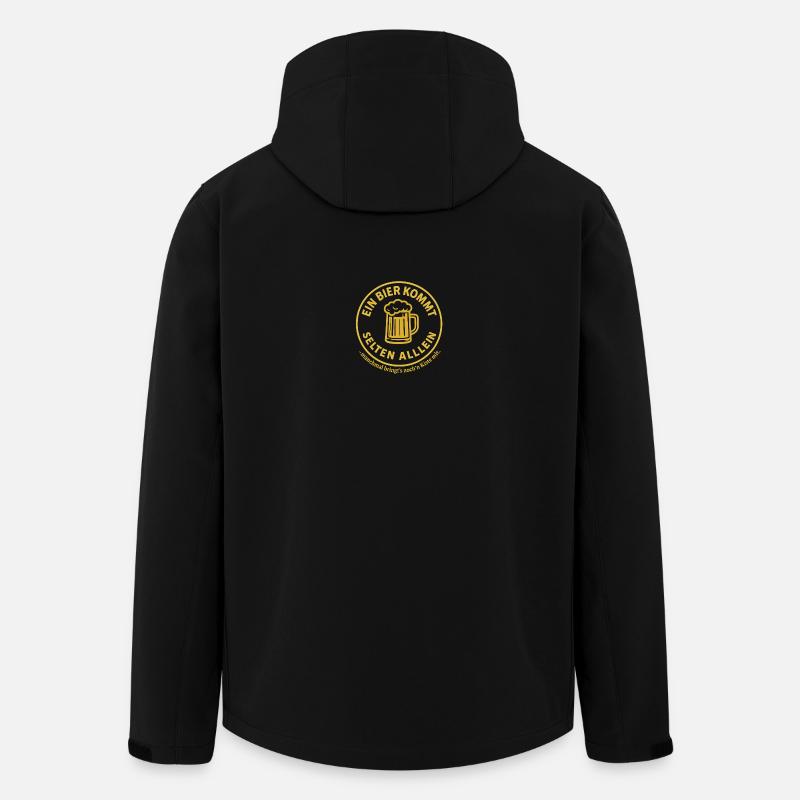 Une bière vient rarement seule - Veste softshell homme en polyester recyclé Stanley/Stella - noir