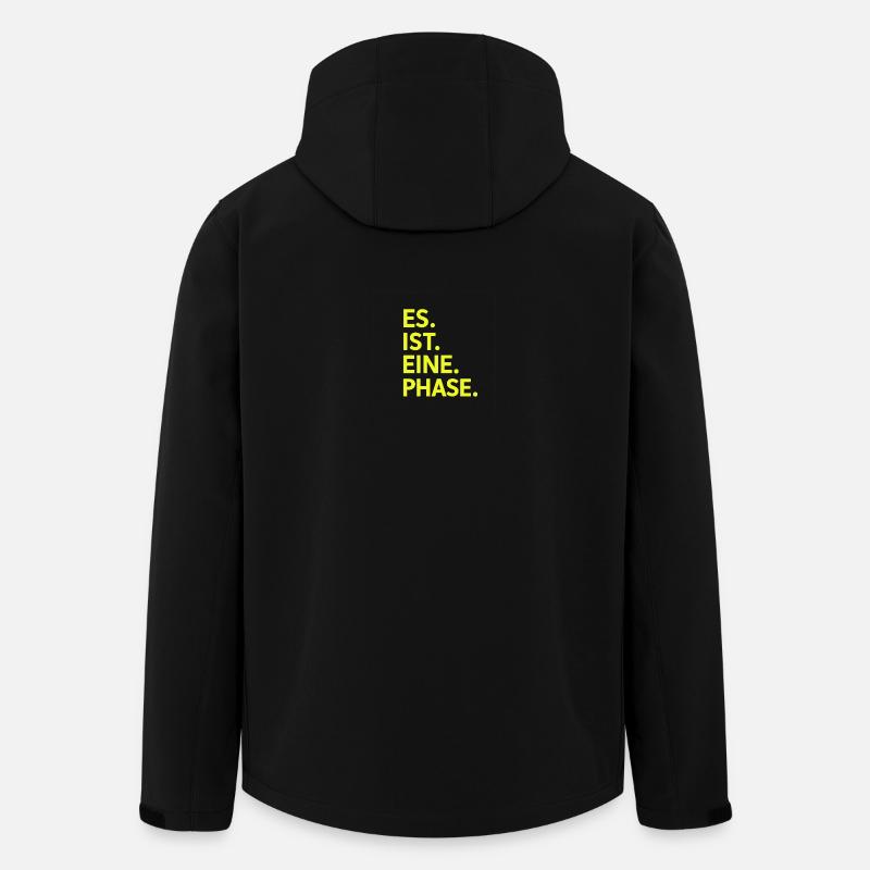 It. Is. One. Phase. Neon yellow - Men’s Recycled Softshell Jacket by Stanley/Stella - black