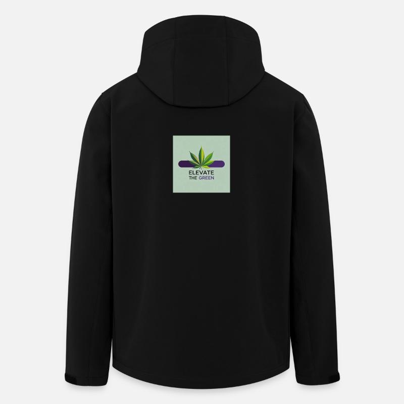 Elevate The Green Feuille de Cannabis - Veste softshell homme en polyester recyclé Stanley/Stella - noir