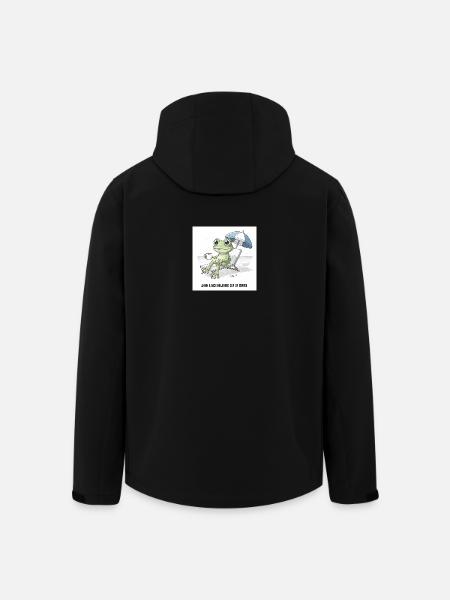 Frog Beach Coffee Chill - Men’s Recycled Softshell Jacket by Stanley/Stella - black