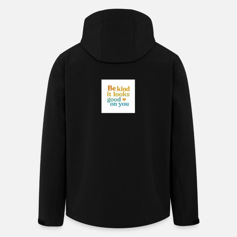 be kind - it looks good on you - Recycelte Männer Softshell-Jacke von Stanley/Stella - Schwarz