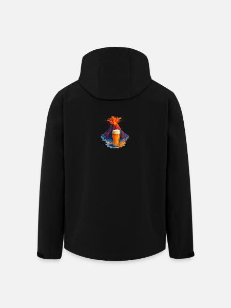 Vulkan Bière Art Aquarelles - Veste softshell homme en polyester recyclé Stanley/Stella - noir