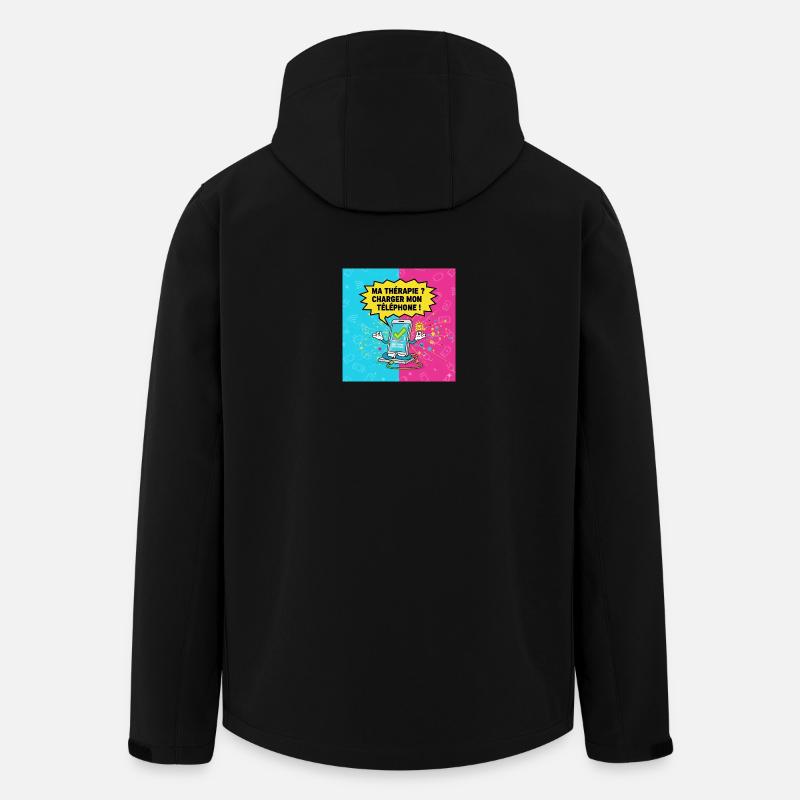 Digitale Therapie: Mein Handy laden - Recycelte Männer Softshell-Jacke von Stanley/Stella - Schwarz