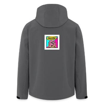 Verschwörungstheorie seltsame Welt - Recycelte Männer Softshell-Jacke von Stanley/Stella - Anthrazit - Hinten - AI Model Male 185 light (185cm)