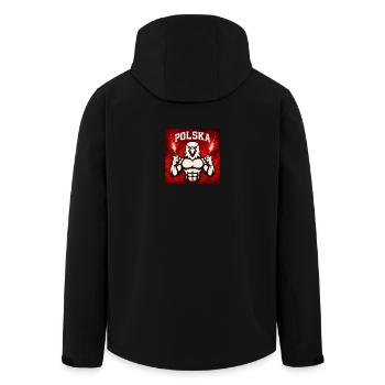 Polska orzeł - Men’s Recycled Softshell Jacket by Stanley/Stella - black - Back - AI Model Male 185 light (185cm)