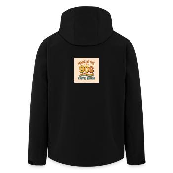 Made in the 90s – Limited Edition - Recycelte Männer Softshell-Jacke von Stanley/Stella - Schwarz - Hinten - AI Model Male 185 light (185cm)