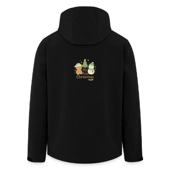 Mein erstes Weihnachten - Recycelte Männer Softshell-Jacke von Stanley/Stella - Schwarz - Hinten - AI Model Male 185 light (185cm)