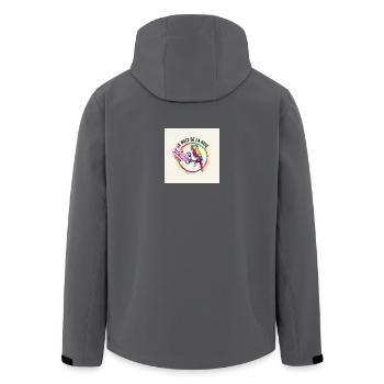 Papagei Summen - Recycelte Männer Softshell-Jacke von Stanley/Stella - Anthrazit - Hinten - AI Model Male 185 light (185cm)