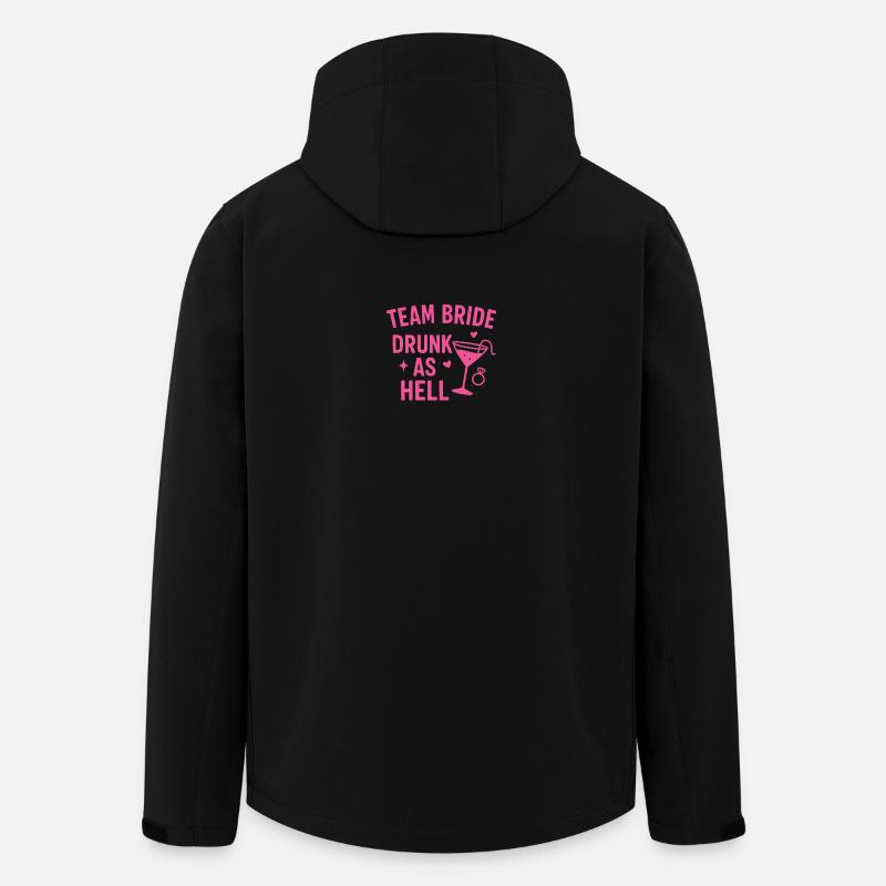 Équipe Mariée – Ivre à mourir - Veste softshell homme en polyester recyclé Stanley/Stella - noir