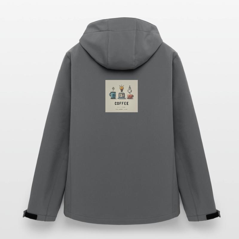 Coffee Code Design Men’s Recycled Softshell Jacket by Stanley/Stella