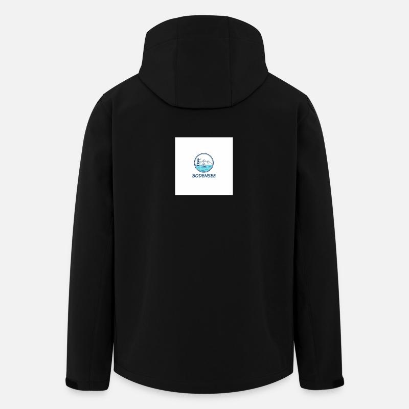 Bodensee Leuchtturm Segelboot - Recycelte Männer Softshell-Jacke von Stanley/Stella - Schwarz