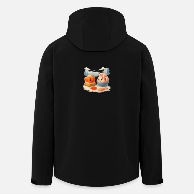 Cousins Stroganina et Sushi - Veste softshell homme en polyester recyclé Stanley/Stella - noir