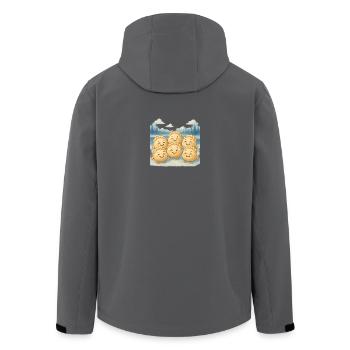 Pelmeni Weiter Norden - Recycelte Männer Softshell-Jacke von Stanley/Stella - Anthrazit - Hinten - AI Model Male 185 light (185cm)