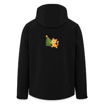 Le bonheur du chat sur le sapin de Noël - Veste softshell homme en polyester recyclé Stanley/Stella - noir - Dos - AI Model Male 185 light (185cm)