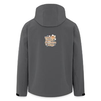 Warme Umarmungen Kakao Becher - Recycelte Männer Softshell-Jacke von Stanley/Stella - Anthrazit - Hinten - AI Model Male 185 light (185cm)