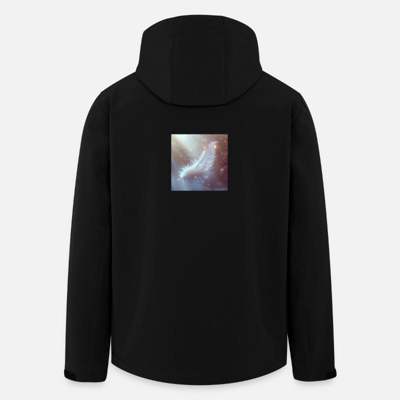 Ätherische Feder leuchtend – Symbol des Lichts - Recycelte Männer Softshell-Jacke von Stanley/Stella - Schwarz
