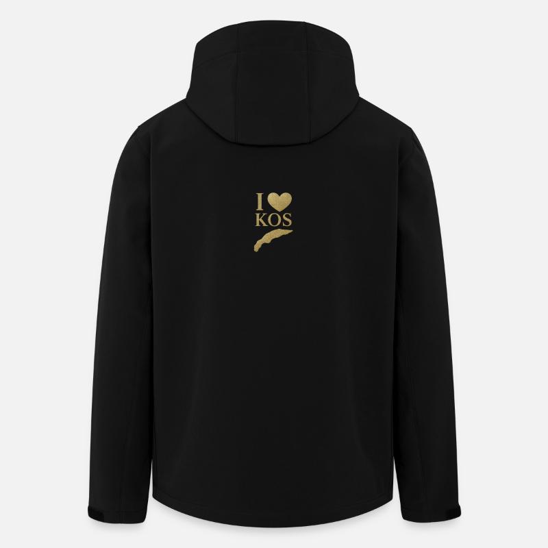 I Love KOS Island - Men’s Recycled Softshell Jacket by Stanley/Stella - black