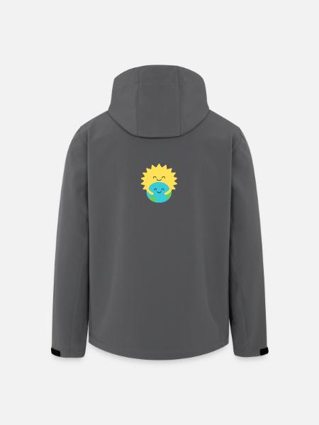 Umarmte Erde und Sonne - Recycelte Männer Softshell-Jacke von Stanley/Stella - Schwarz