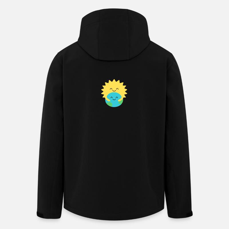 Hugged Earth and Sun - Men’s Recycled Softshell Jacket by Stanley/Stella - black