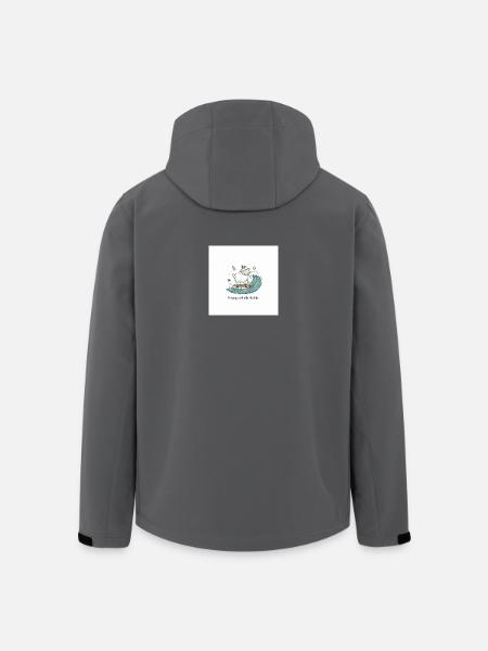 Surfing Sheep - Men’s Recycled Softshell Jacket by Stanley/Stella - black