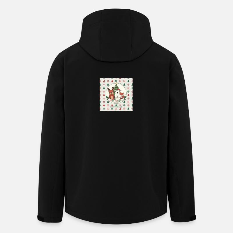 Joyeux Pawlidays à la faune hivernale - Veste softshell homme en polyester recyclé Stanley/Stella - noir