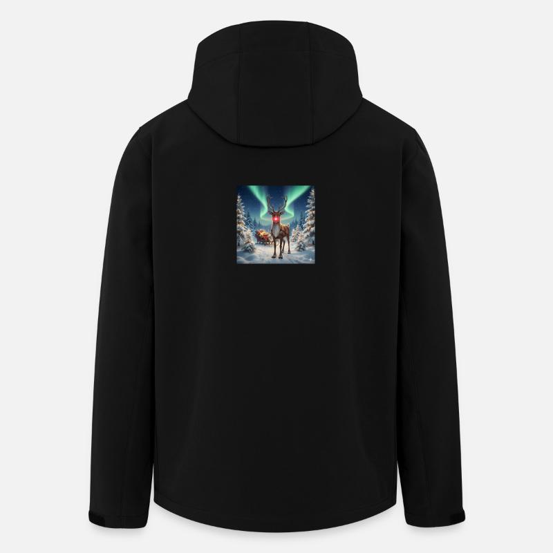 Rudolph in the Polar Forest - Men’s Recycled Softshell Jacket by Stanley/Stella - black