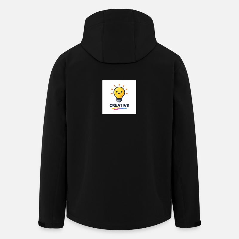 Conception créative d’éclairs lumineux - Veste softshell homme en polyester recyclé Stanley/Stella - noir