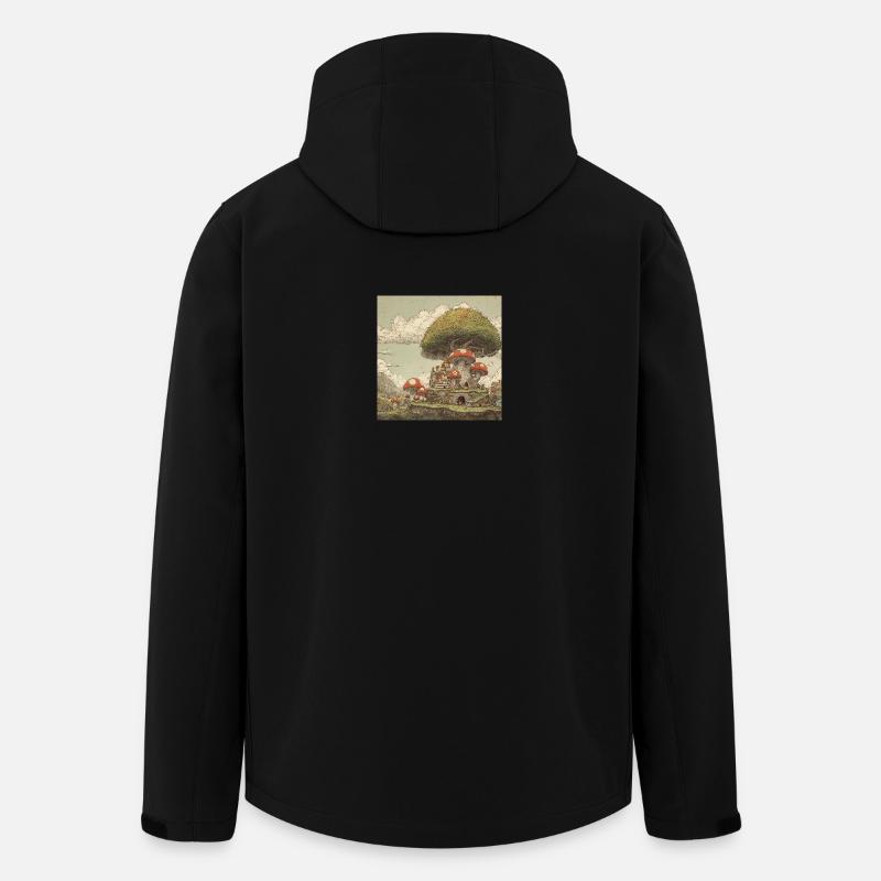 Mushroom kingdom - Men’s Recycled Softshell Jacket by Stanley/Stella - black