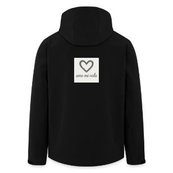 Herz und Lebensfreude - Recycelte Männer Softshell-Jacke von Stanley/Stella - Schwarz - Hinten - AI Model Male 185 light (185cm)