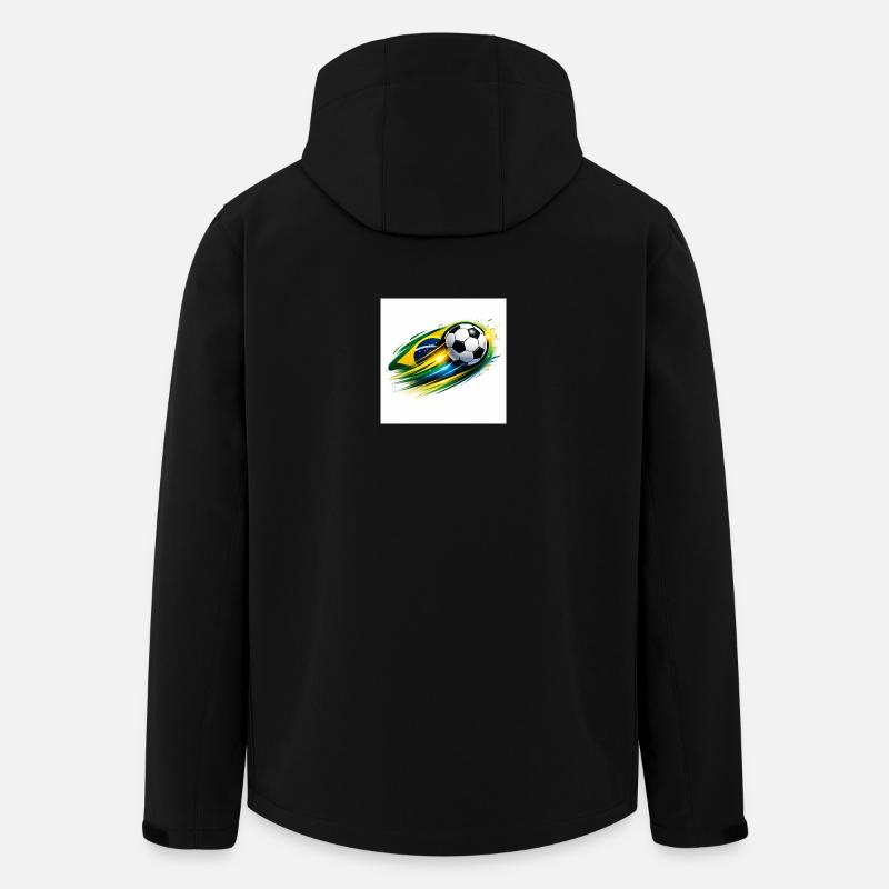 Tourbillon du football brésilien - Veste softshell homme en polyester recyclé Stanley/Stella - noir