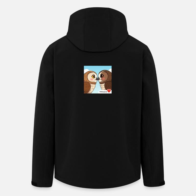 Hiboujoux_coeur - Recycelte Männer Softshell-Jacke von Stanley/Stella - Schwarz