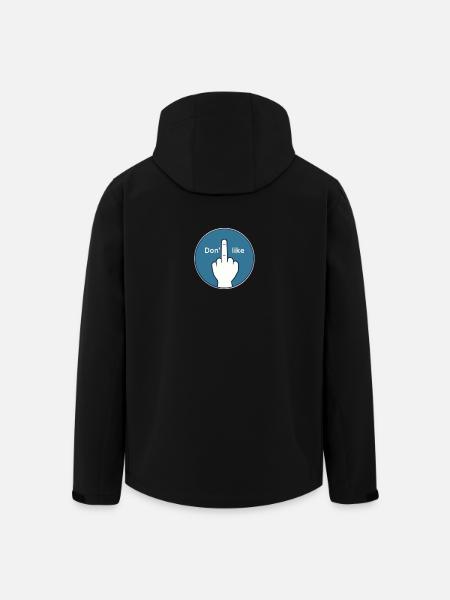 No Thanks Middle Finger Design - Men’s Recycled Softshell Jacket by Stanley/Stella - black
