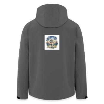 Mehni le cow-boy Koala - Veste softshell homme en polyester recyclé Stanley/Stella - charbon - Dos - AI Model Male 185 light (185cm)