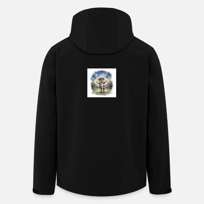 Mehni der cowboyKoala  - Recycelte Männer Softshell-Jacke von Stanley/Stella - Schwarz