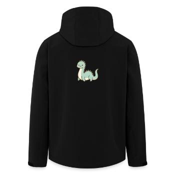 Niedliches Pastell-Monster von Loch Ness - Recycelte Männer Softshell-Jacke von Stanley/Stella - Schwarz - Hinten - AI Model Male 185 light (185cm)