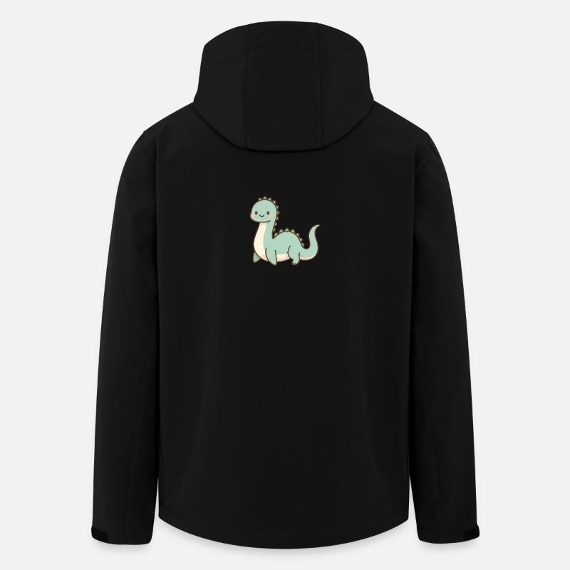 Monstre du Loch Ness pastel mignon - Veste softshell homme en polyester recyclé Stanley/Stella - noir